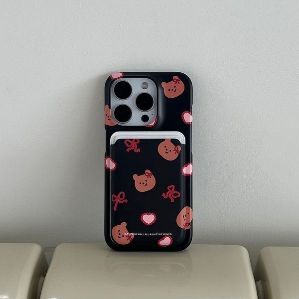 (핫트랙스)red ribbon gummy pattern 맥세이프 카드슬롯