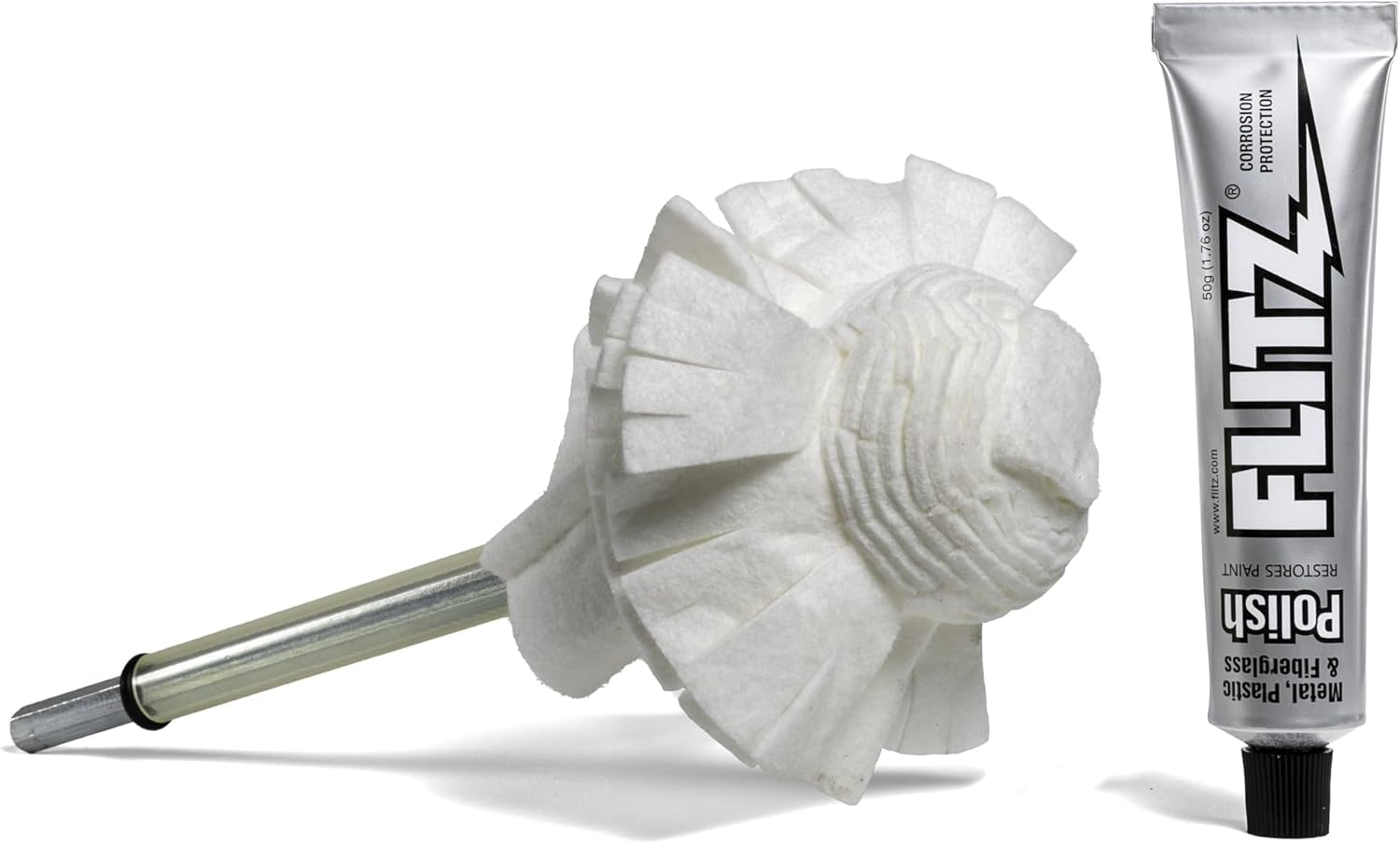 [오늘출발] 플리츠 버프 볼(1.76온스 금속 폴리쉬 페이스트 포함) - 3 8인치 드릴용 2인치