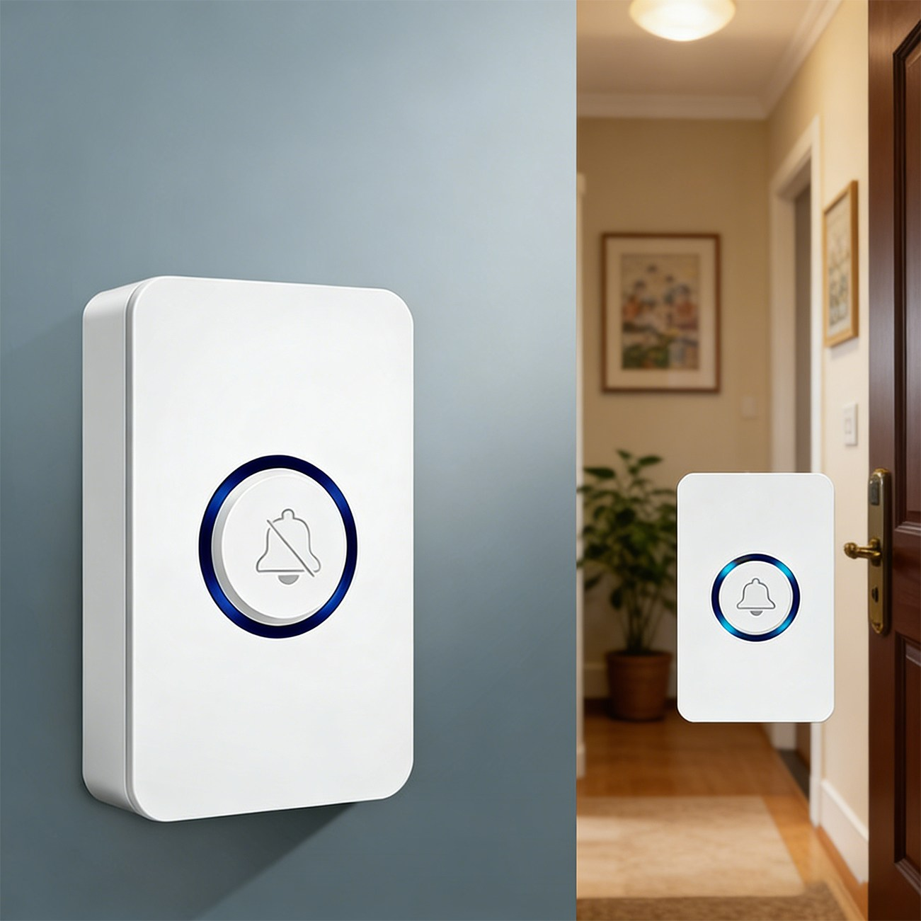 무선 초인종 현관 무선스마트초인종 송신부 + 수신부 세트 도어벨 호출벨