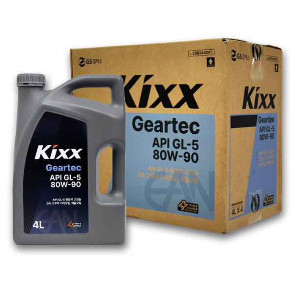 [오늘출발] GS칼텍스 킥스 기어텍 KIXX Geartec GL-5 80W-90 4L 4개 1박스 리어액슬 기어오일 수동변속기 오일
