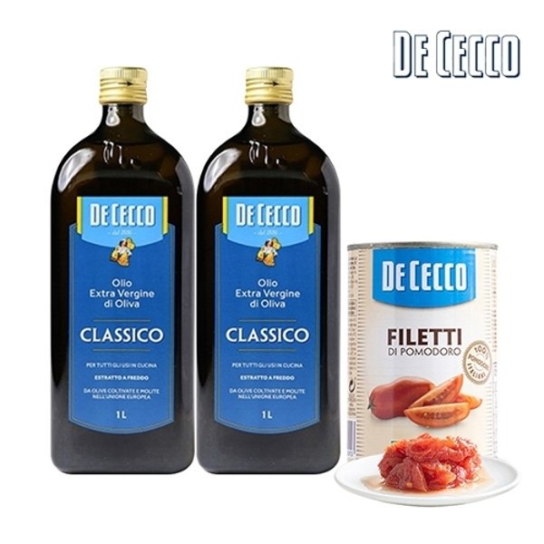 보라티알 보라티알 데체코 엑스트라버진 올리브오일 1L x 2병 + 데체코 슬라이스 토마토 400g x 1개