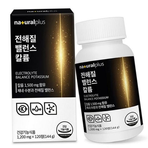 건강 보조 식품 영양제 밸런스 칼륨 정제 온가족 전해질 미네랄 성인용 가족 케어 수분 건강 기능 식품 건강