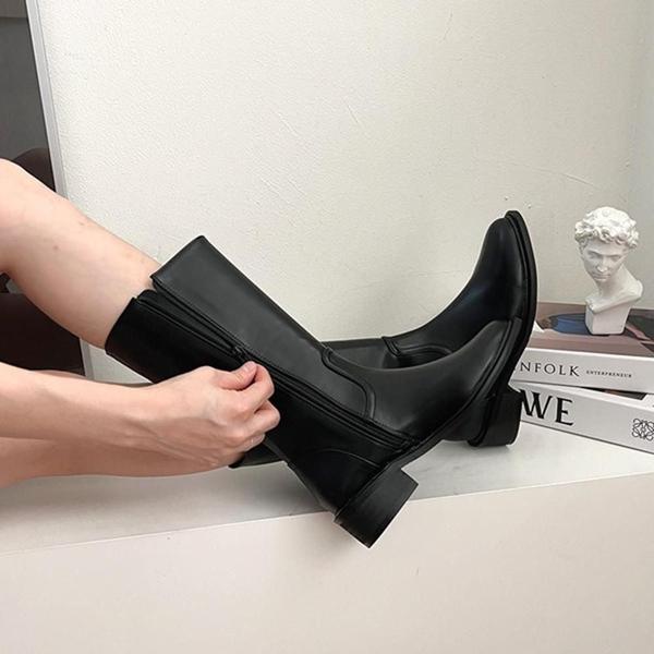봄여자신발 롱구두 가을 신상 로우힐 여성부츠 첼시 WFK0LKQ