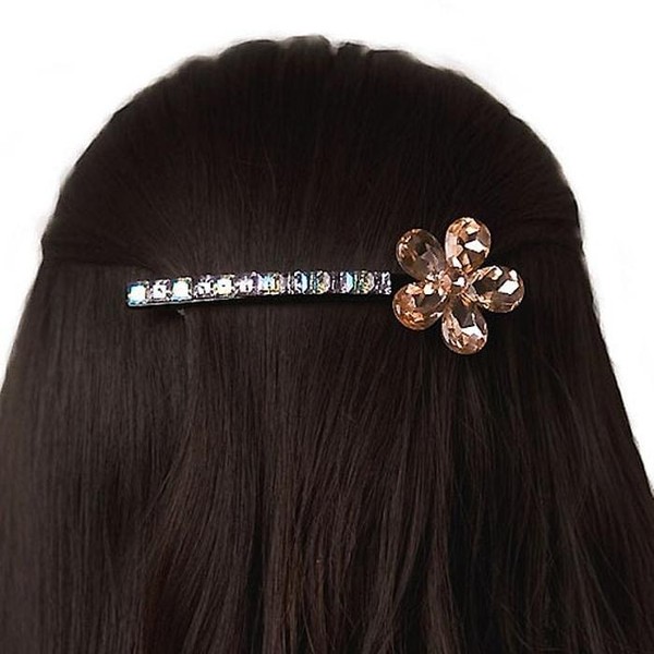 크리스탈 큐무드빅 5꽃잎 머리핀