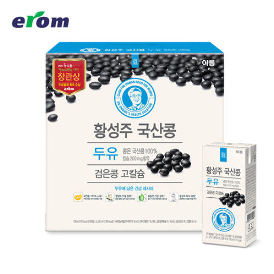 황성주두유 이롬황성주 국산콩 검은콩 고칼슘두유 190mlX64팩