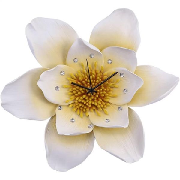 9861409 벽걸이 시계 거실 벽시계 고급 꽃 장식 유러피안 스타일의 리얼한 플로럴 아트 클락 크리에이티브