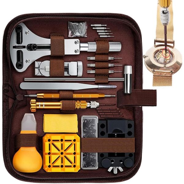 9888275 시계 수리 셀프 공구 청소 용품 도구 클락 세트 컴플리트 워치 서비스 키트 휴대용 전문 세밀한 기