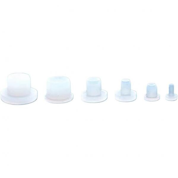 9962101 실험실 소모품 용품 고무마개 T형 홀플러그 흰색 T자형 고무구멍플러그 복수사이즈 5개 팩 TS 14mm