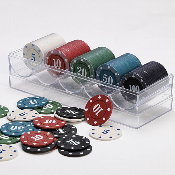 카지노 포커칩 세트 5컬러 100개입 학교 동호회 모임 놀이용 게임칩