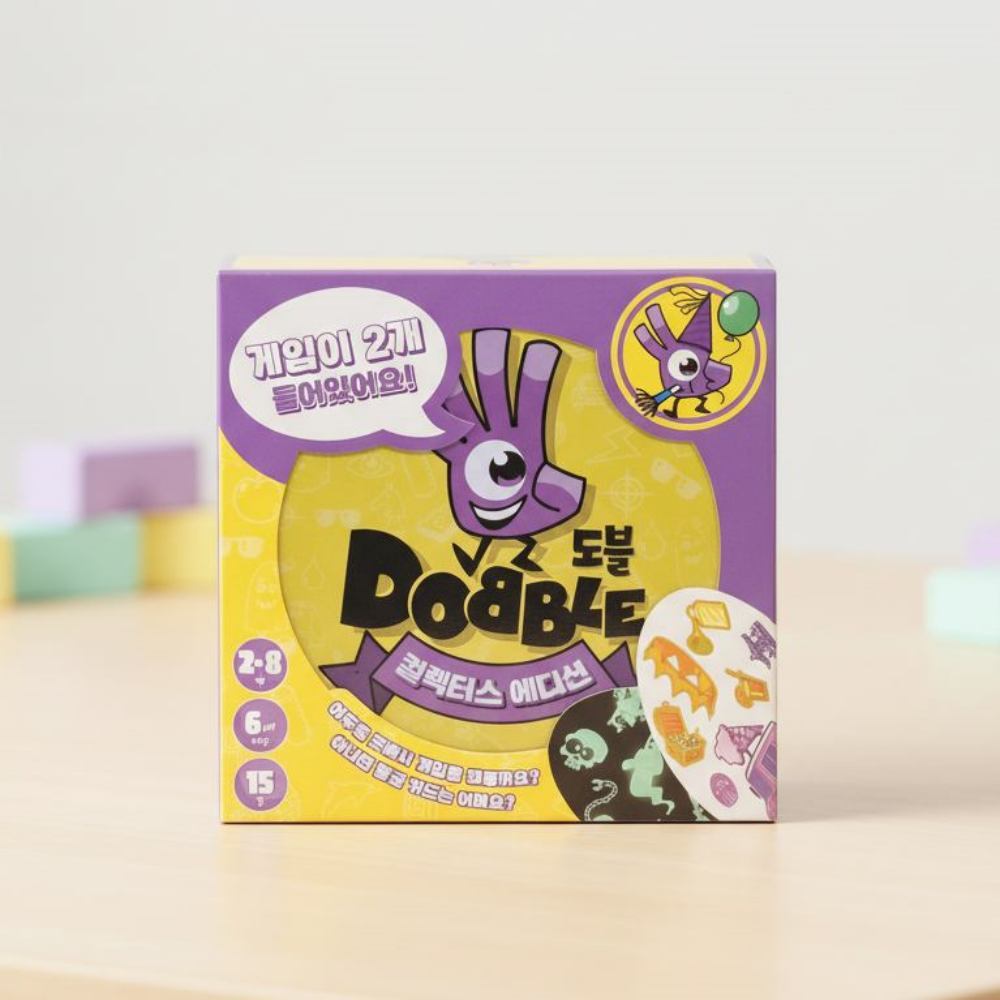 [오늘출발] 코리아보드게임 도블 컬렉터스 에디션 카드게임 같은그림찾기 탑쌓기 장난감 쉬운 규칙 어린이