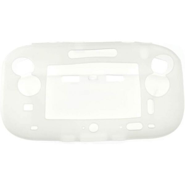 [해외] 위 Wii U 게임패드 컨트롤러용 보호용 소프트 고무 실리콘 케이스 커버 흰색