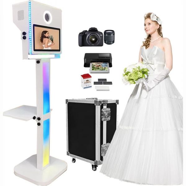 DSLR 프린터 미러 포토부스 터치스크린 행사 렌탈 화이트 풀세트