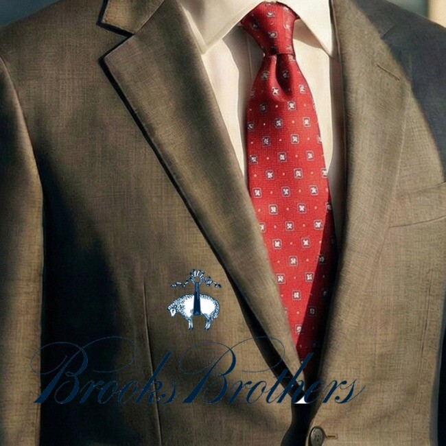 [중고] [중고]BROOKS BROTHERS 브룩스브라더스 실크 레드 마이크로 스퀘어 넥타이 9.2cm A+등급 A19548