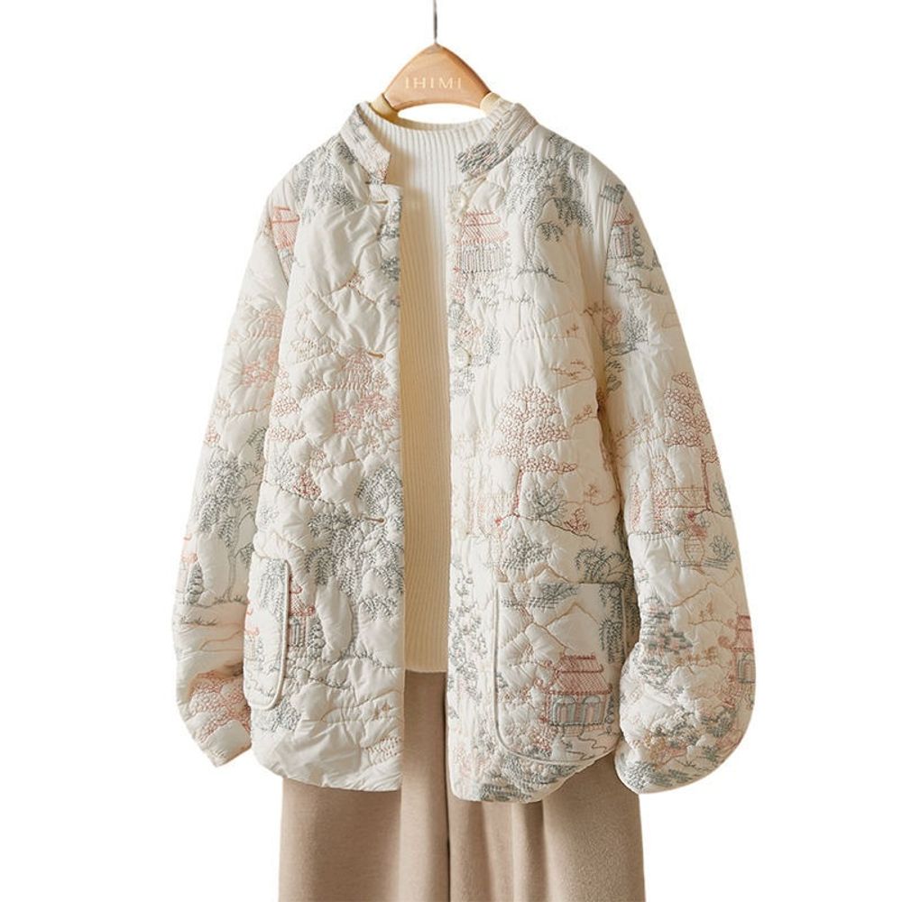 [해외] 원픽 호빵걸 여자 키작녀 패딩다운 점퍼 자수 패딩 겨울여중 정원풍 롱 꾹4