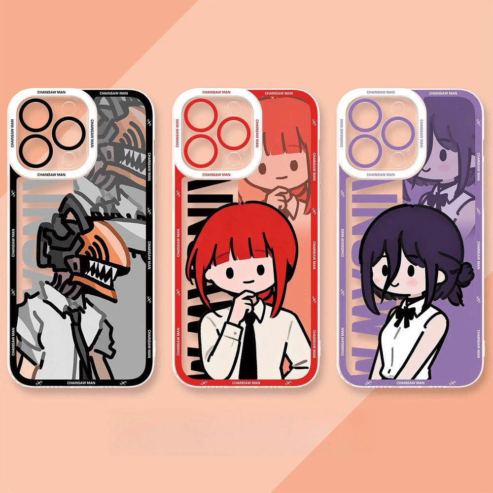 [호환] 체인소 맨 아이폰 호환 17 프로 맥스 16 15 14 13 12 11 플러스 미니 레제 포치타 마키마 파워 폰 케이스