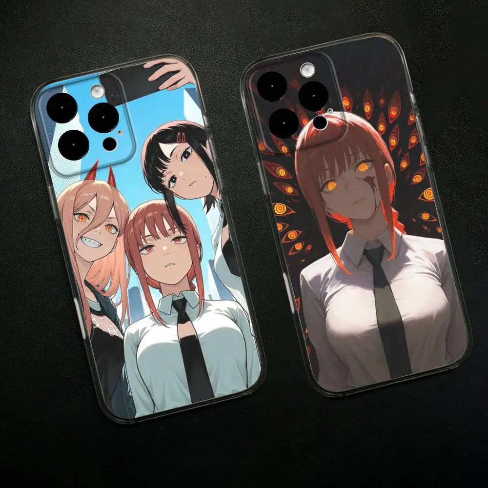 [호환] 체인소우 M-Man 파워 마키마 폰 케이스 아이폰 호환 161514131211 플러스프로맥스XRXSX78 SE미니 투명 실리