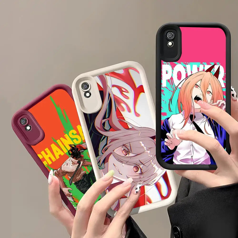 [해외] [호환] 삼성 호환 갤럭시 A55-A05 앵글 아이 사다리 소프트 TPU 스마트 폰 커버 전원 체인소맨 체인쏘맨 애니메이