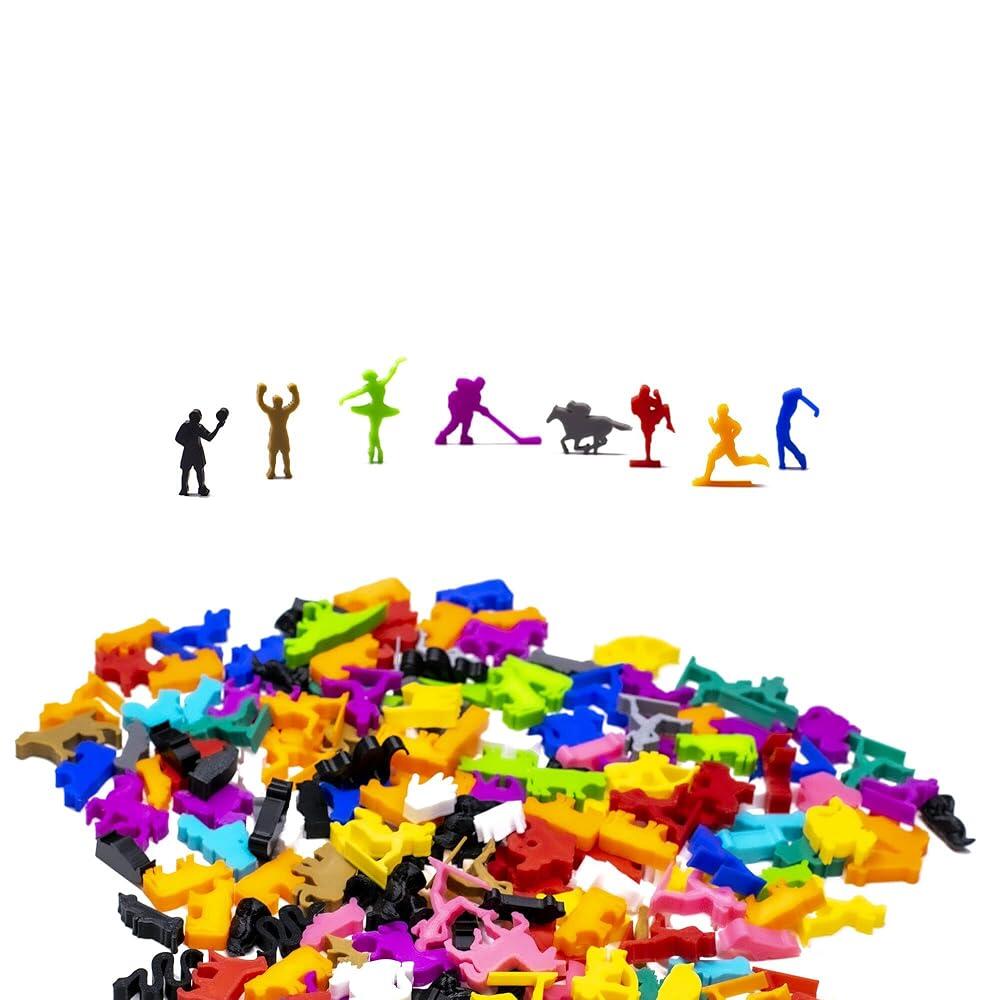 BoardGAMES 게임et SPORT 스포츠 Meeple 피규어 세트 8피스 | 혼합 색상 보드 게임 토큰 및 미플 189554