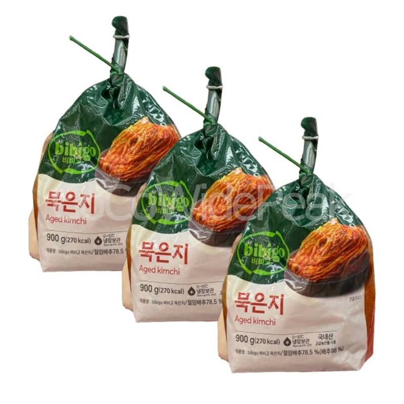 (매장정품) 비비고 묵은지 900g X 3개 신김치 익은김치 묵은김치 239076