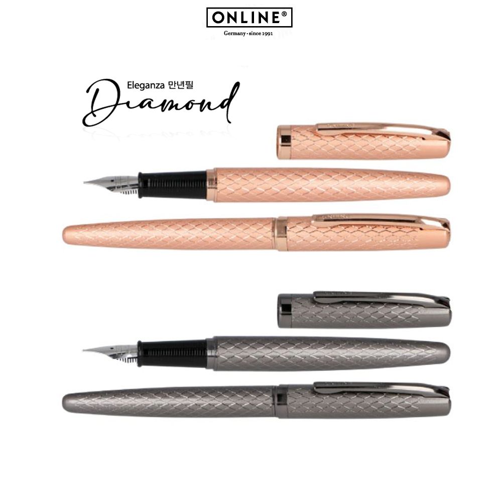ONLINE 엘레간자 다이아몬드 만년필 M촉/만년필/메탈만년필/학생선물/학생단체선물/졸업선물/입학선물/취업