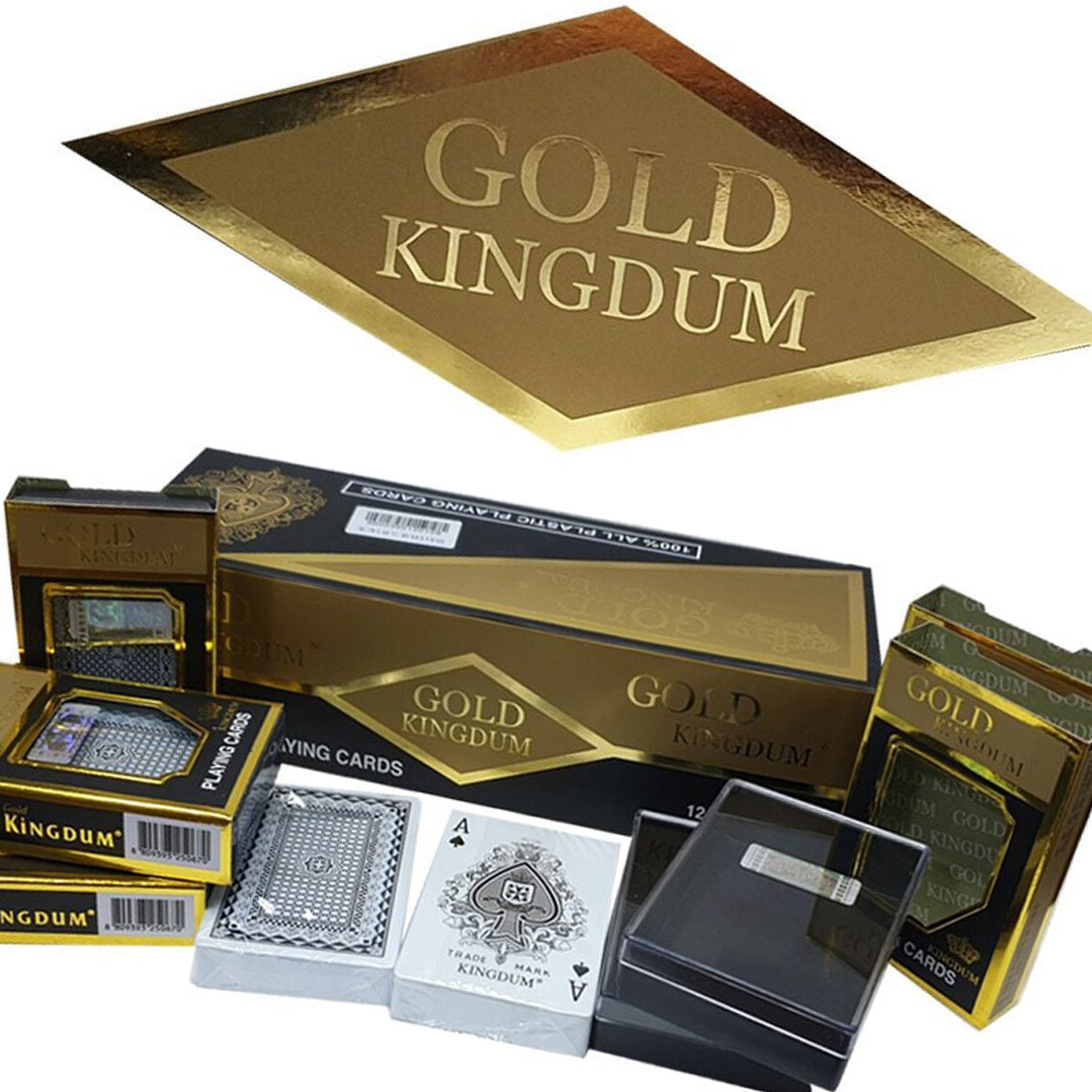 [브라더즈]브로브 골드킹덤 포커 플라스틱 12벌 텍사스 홀덤 카드놀이 술자리 야유회 게임 가족