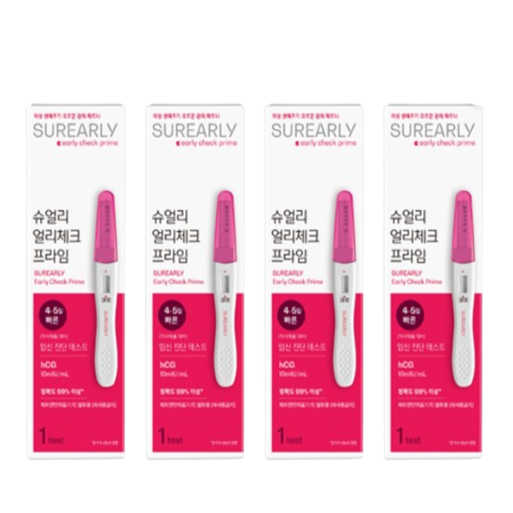 임신 얼리체크 테스트기 프라임 임테기 임신 진단 준비 검사 두줄 세줄 테스터 임태기 4개입