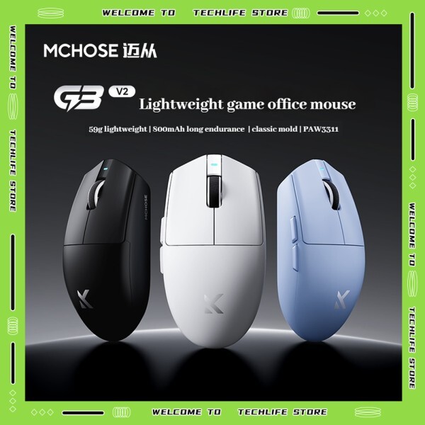 [오늘출발] 자동화 부품  G3 V2 게이밍 마우스 경량 트라이 모드 24G BT 무선 PAW3311 센서 12000 DPI  스위치 300mAh