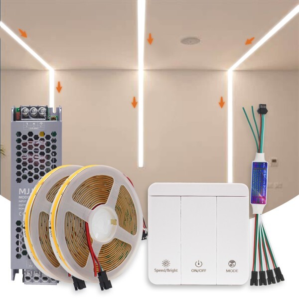 [오늘출발] LED줄조명WS2811 흐르는 물 Led 스트립 COB 24V 10M 15M 20M 따뜻한 차가운 흰색 순차 경마 테이프 빛 동기