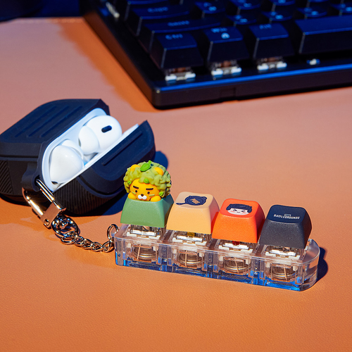 [오늘출발] 카카오 배틀그라운드 라이언 LED 키캡 키링 배그 열쇠고리 백참