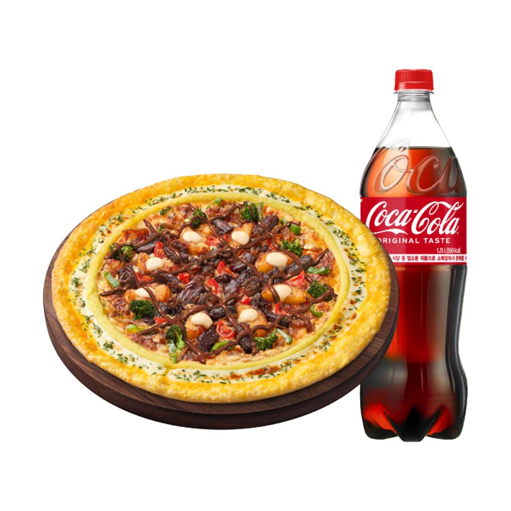 피자헛 (피자헛) 블랙 BBQ 스테이크 뇨끼 리치골드L + 콜라 1.25L