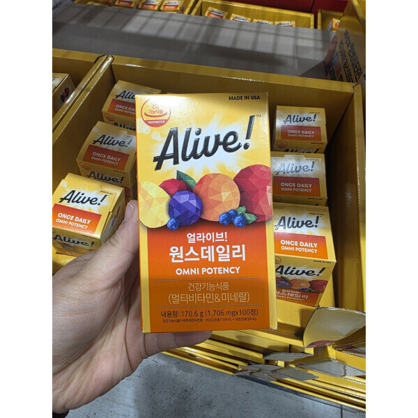 [오늘출발] 얼라이브 Alive 원스데일리 남여노소 멀티비타민미네랄 100정