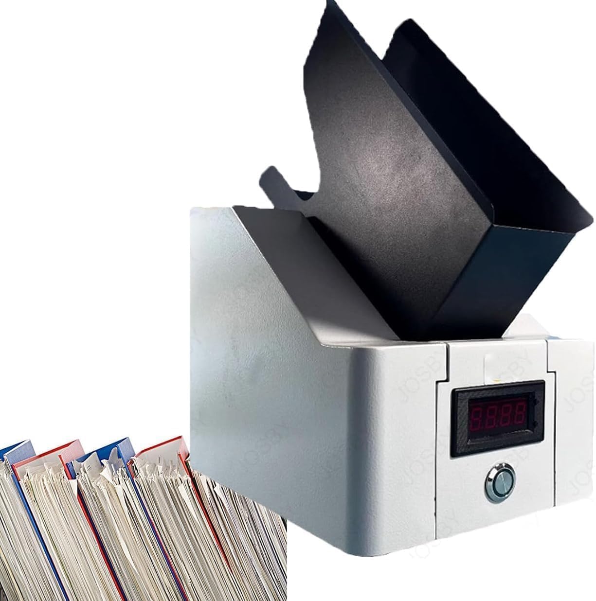 [오늘출발] 데스크탑 용지 조거 가이드 코너가 있는 자동 분류기 50 70mm 대용량 슬롯