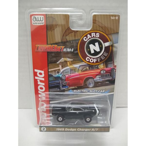 다이캐스트 피규어 모형 오토 월드 SC392-2B 카즈 N 커피 1969 충전기 RT HO 스케일 전기 슬롯 카 - 블랙
