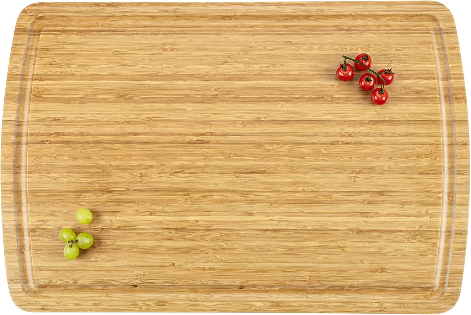 [오늘출발] 손잡이와 주스 슬롯이 있는 30x20 초대형 대나무 도마 - 싱크대 위 및