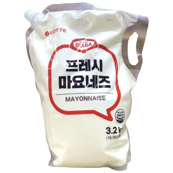 [오늘출발] 롯데푸드 롯데 델가 프레시 마요네즈 스파우트팩 대용량 업소용 3.2kg 1개 | 무료배송 빠른출고