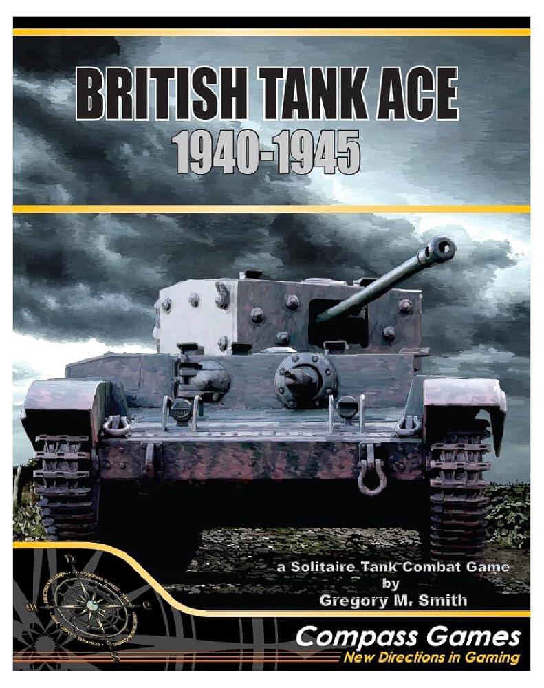 2 Compass Games British Tank Ace 1940-45 제2차 세계 대전 솔리테어 보드 게임 18세 이상 성인용