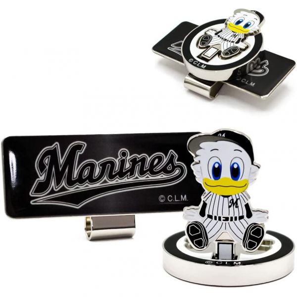 골프 마커 볼마커 홀인원 호쿠신 교역 치바 롯데 마린스 직립 W21FUM0008 블랙