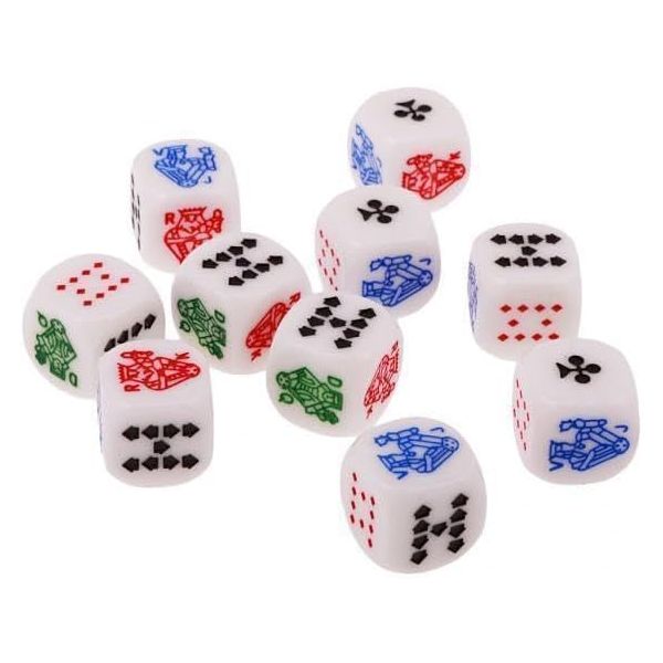 다면체 주사위 수학 DND 보드게임 Tachiuwa 카지노 카드 게임용 16mm 10 개 세트 혼합 색상 3