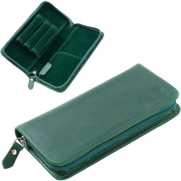 만년필 트레이 케이스 펜슬 샤프 유르노메 가죽 홀더 필통 충격 방지 3개 분할 슬롯 송장영수증카드쿠폰티