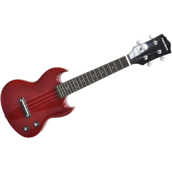 우쿨렐레 입문용 입문자 플레이테크 전기 콘서트 타입 빨강