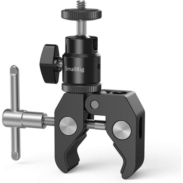 조명 클램프 스탠드 장비 사진 스몰리그 슈퍼 로드 14인치 나사 볼 헤드 마운트 무료 크랩 가위 키트 모니