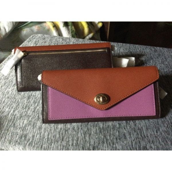 코치 coach 세금포함 정품 C1909 Slim Envelope 지갑 체인 In 컬러블락 Terracotta Multi NWT 동전지갑 카