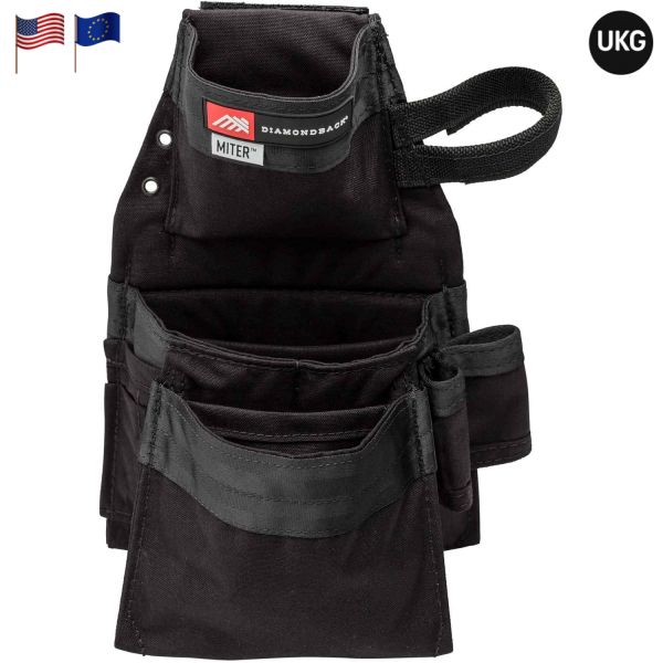 [해외] 다이아몬드백 미터 공구집 툴 파우치 3포켓 7슬롯 3루프 블랙