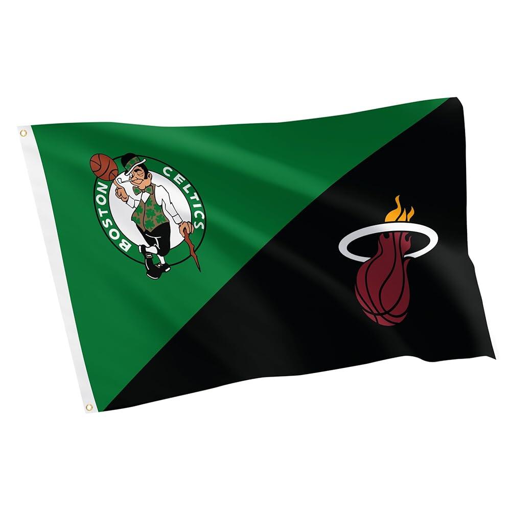 Desert Cactus Boston Celtics x Miami Heat Flag - 9.1 1.5m(3 5피트) NBA 배너 실내/실외 내구성 원단