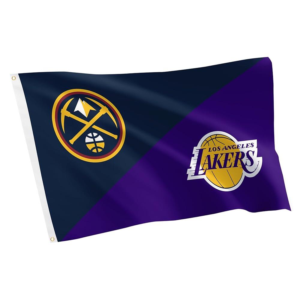 Desert Cactus Denver Nuggets x Los Angeles Lakers 깃발 - 9.1 1.5m(3 5피트) NBA 배너 실내/실외 내구