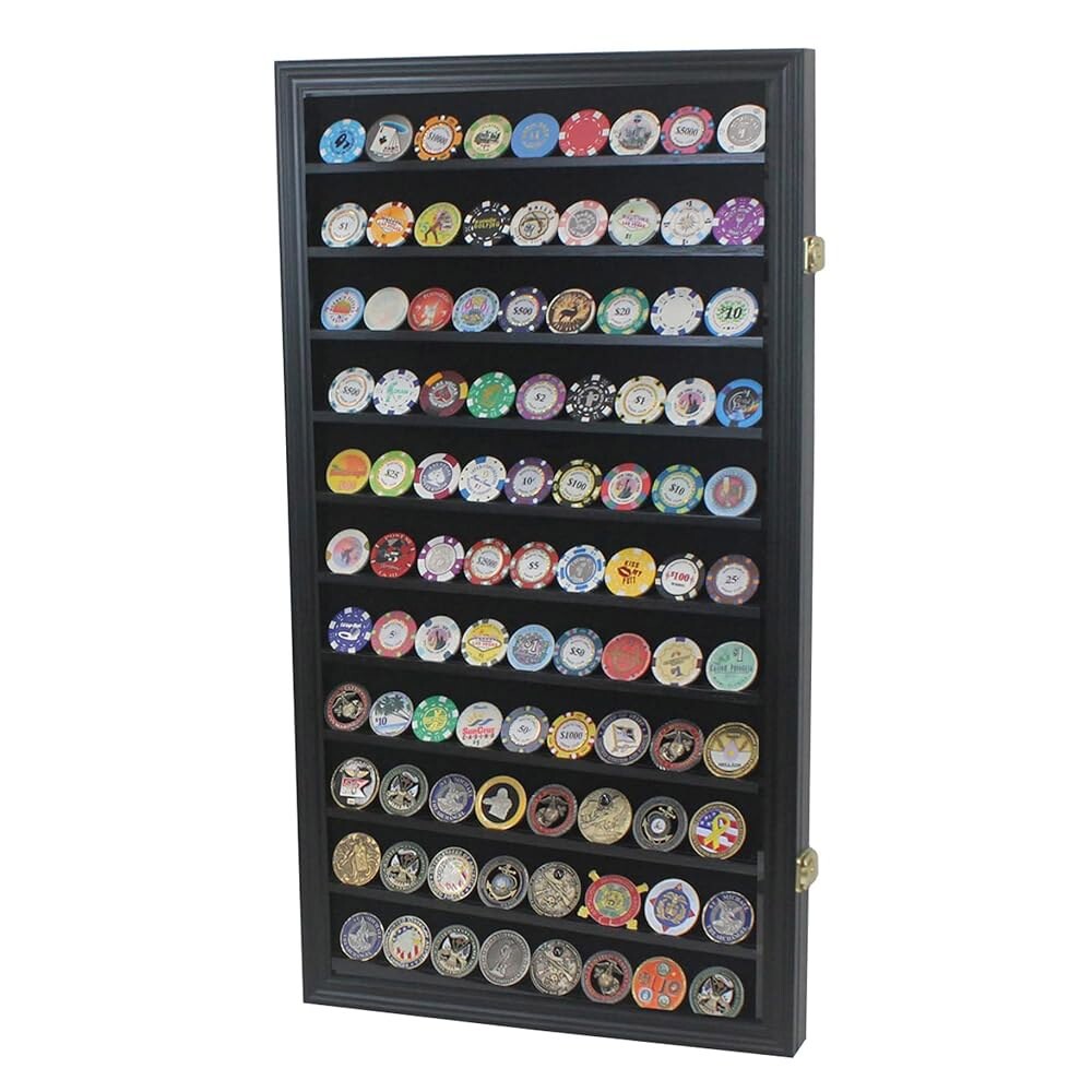 대형 카지노 코인 포커 칩 디스플레이 케이스 캐비닛 홀더 성냥갑 랙 최대