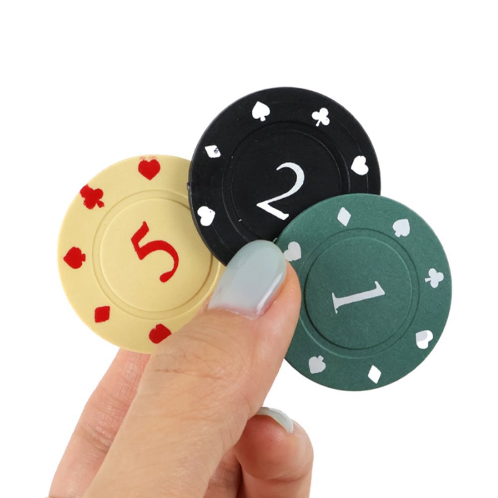 [오늘출발] 바라던리빙 숫자형 포커칩 100P 게임도구 카지노 보드게임 홀짝