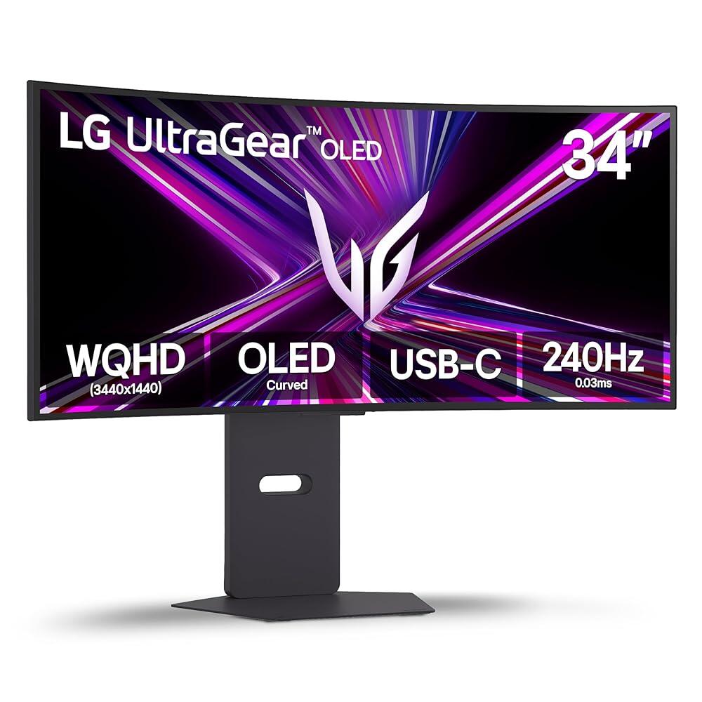 [해외] LG전자 LG 34GX900A-B 34인치 울트라기어 WQHD (3440 x 1440) OLED 곡선형 게이밍 모니터 240Hz 0.03ms NVIDIA