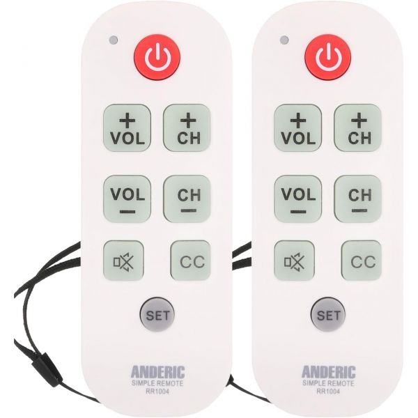 리모컨 리모콘 공용 통합 앤더릭 RR1004 빅 버튼 TV  노인 친화적 사용이 간편한 글로우 키 간단한 레이