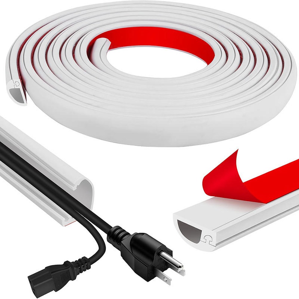 [오늘출발] PVC 투명 슬롯 정리함 부착형 접지 덕트 전선 접착 장식 표면 실용적인 트레이 방지 자가 노출된 케이블